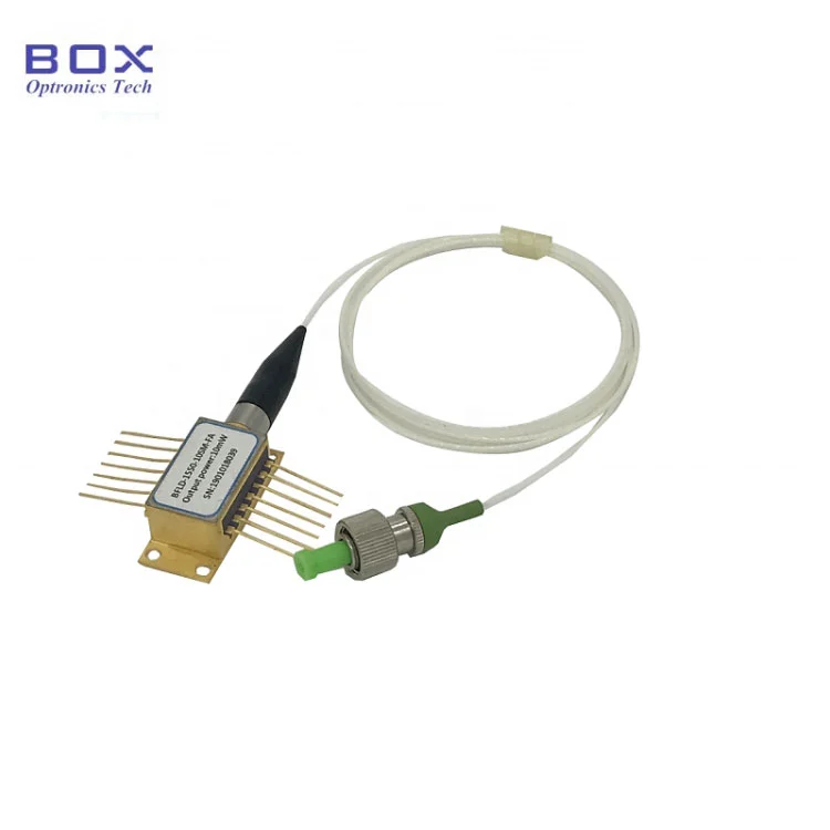 1550nm 100 MW 100 kHz úzka linka DFB laser Diode BTF s vláknom SM/PM vlákna